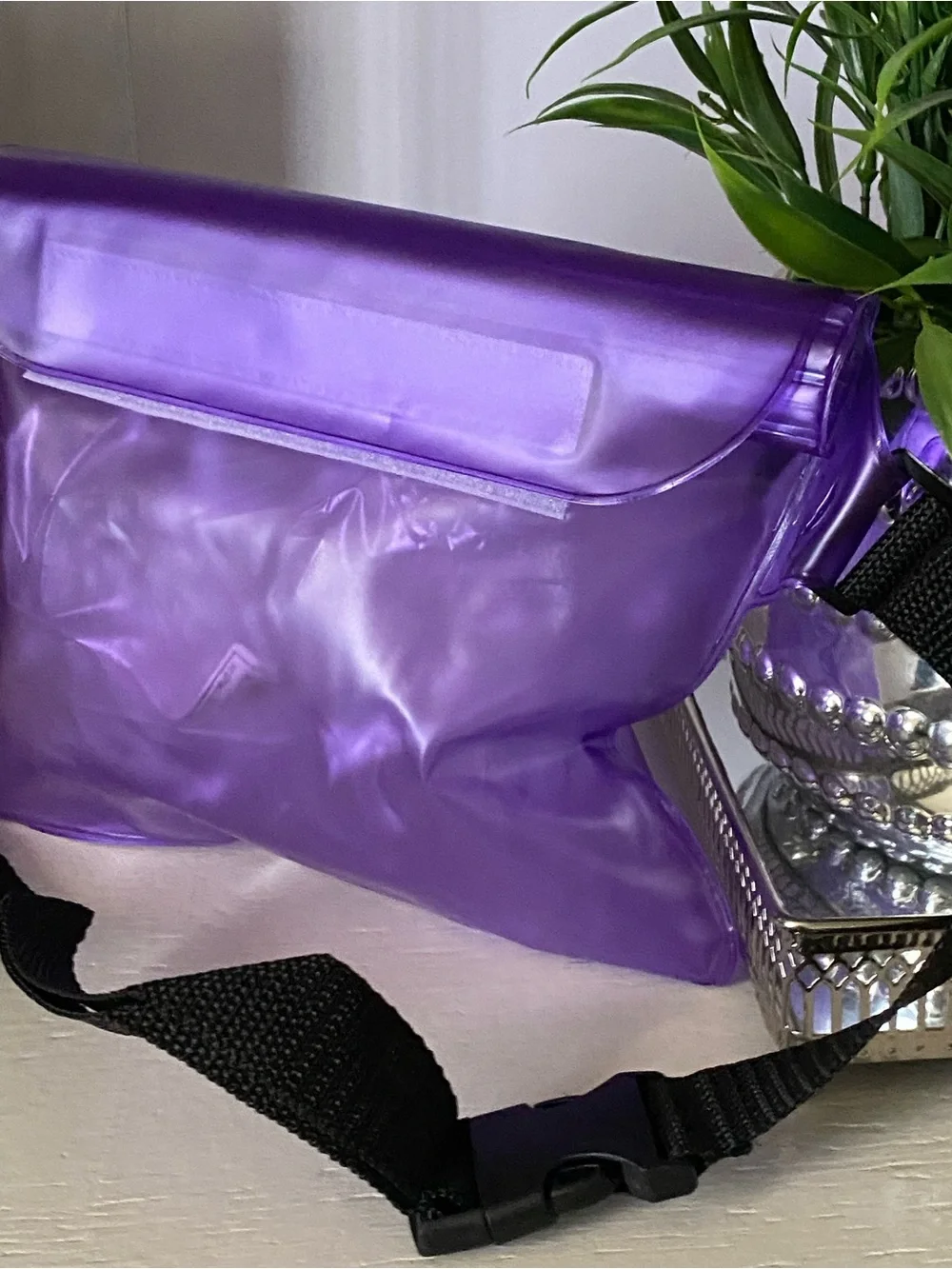 Purple Transparent Crossbody Bag for Women New!- Modern Clear Shoulder Bag